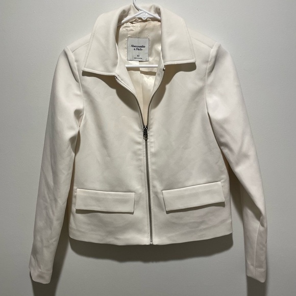 Abercrombie & Fitch Women's Elevated Suiting Jacket Cream Size XS - Picture 1 of 4
